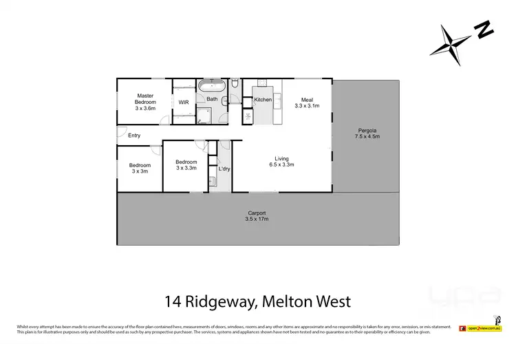 Floorplan of Homely house listing, 14 Ridgeway, Melton West VIC 3337
