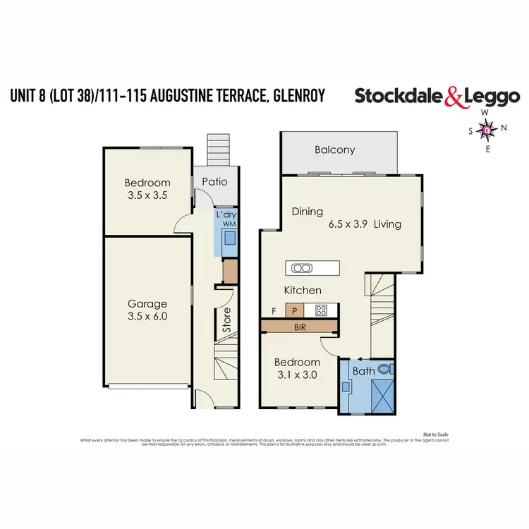 Floorplan of Homely townhouse listing, 8/111-115 Augustine Terrace, Glenroy VIC 3046