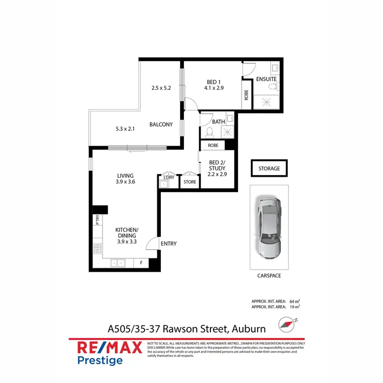 Floorplan of Homely apartment listing, A505/35-37 Rawson Street, Auburn NSW 2144