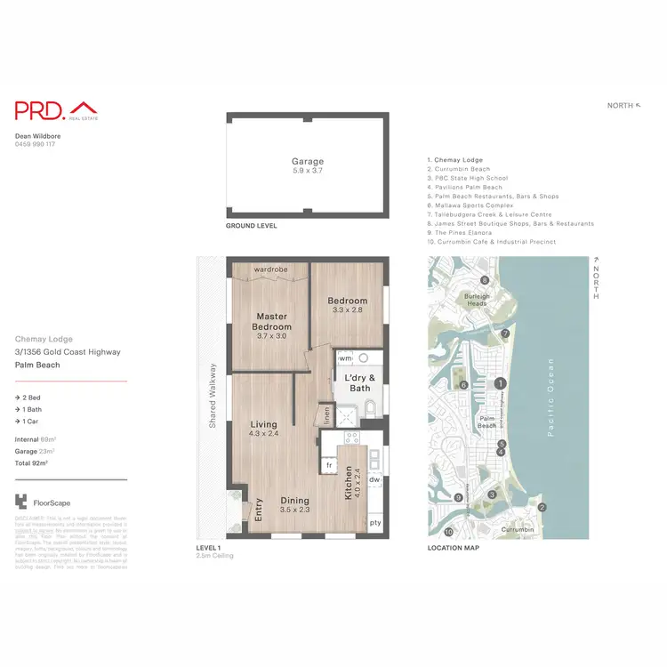 Floorplan of Homely unit listing, 3/1356 Gold Coast Highway, Palm Beach QLD 4221