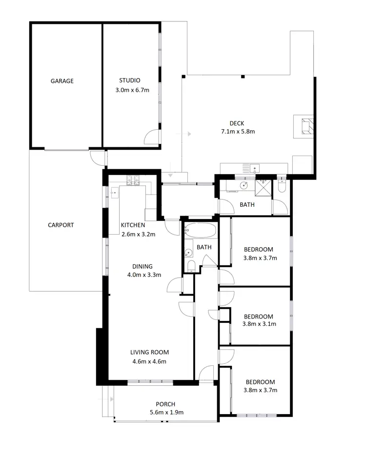 Floorplan of Homely house listing, 72 Mitchell Street, Wodonga VIC 3690