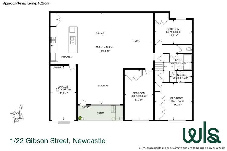 Floorplan of Homely unit listing, 1/22 Gibson Street, Newcastle NSW 2300