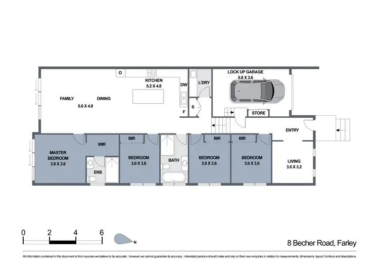 Floorplan of Homely house listing, 8 Becher Road, Farley NSW 2320