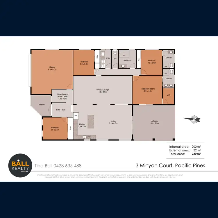 Floorplan of Homely house listing, 3 Minyon Court, Pacific Pines QLD 4211