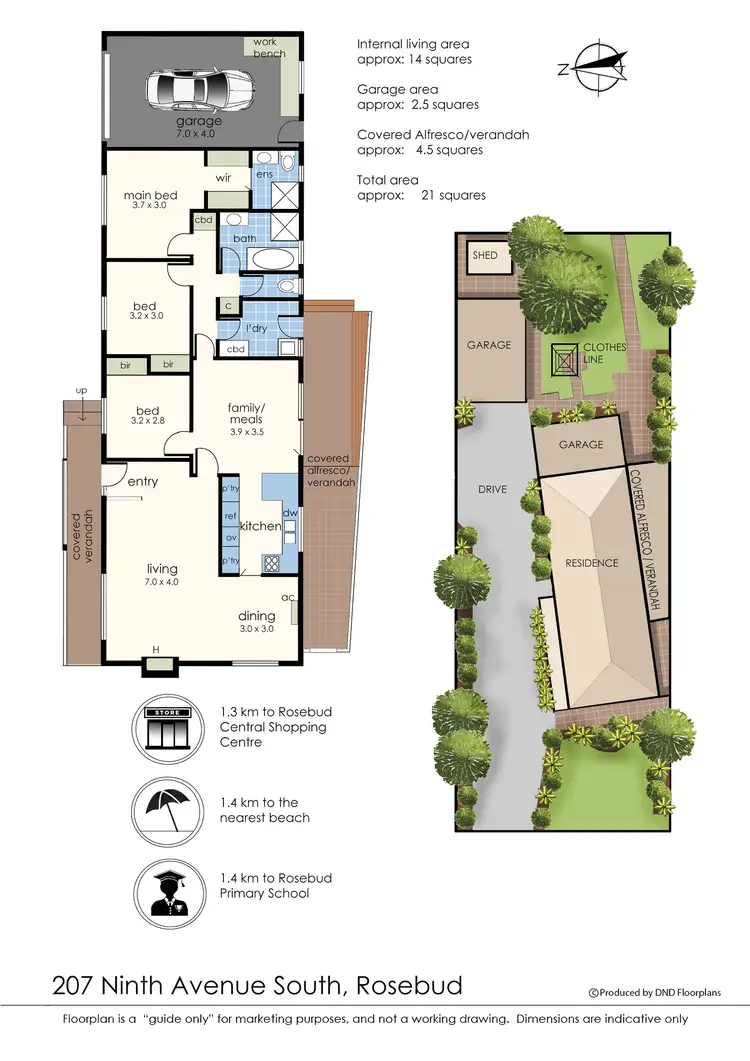 Floorplan of Homely house listing, 207 Ninth Avenue South, Rosebud VIC 3939