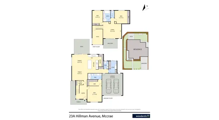 Floorplan of Homely house listing, 23A Hillman Avenue, Mccrae VIC 3938