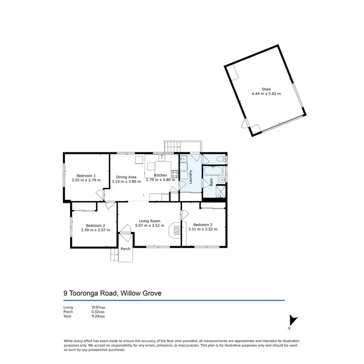 Floorplan of Homely house listing, 9 Tooronga Road, Willow Grove VIC 3825