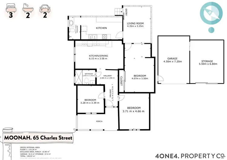 Floorplan of Homely house listing, 65 Charles Street, Moonah TAS 7009