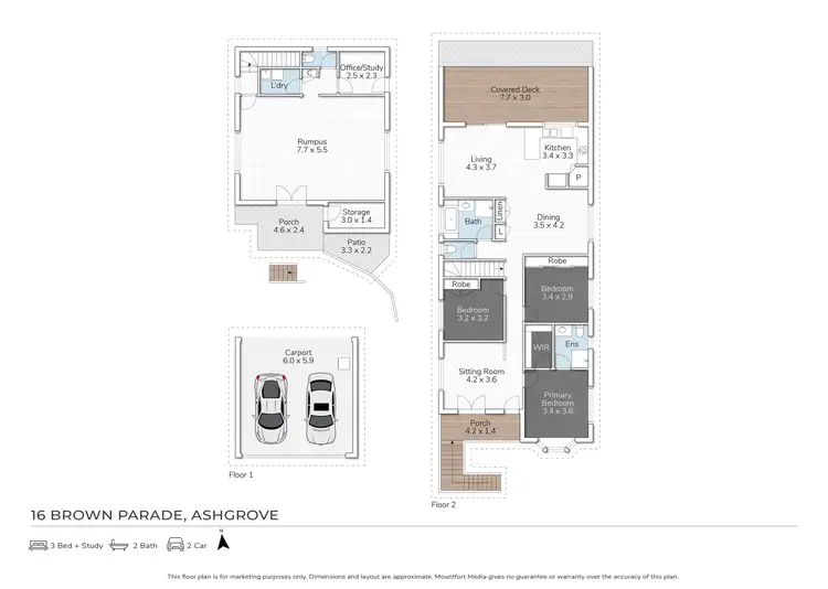 Floorplan of Homely house listing, 16 Brown Parade, Ashgrove QLD 4060