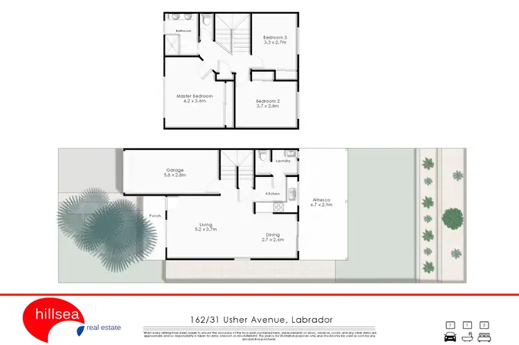 Floorplan of Homely townhouse listing, 162/31 Usher Avenue, Labrador QLD 4215