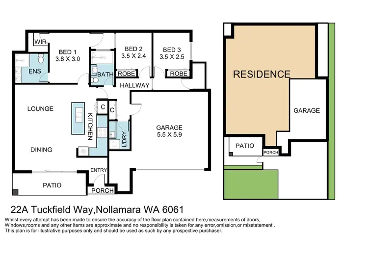 Floorplan of Homely house listing, 22A Tuckfield Way, Nollamara WA 6061