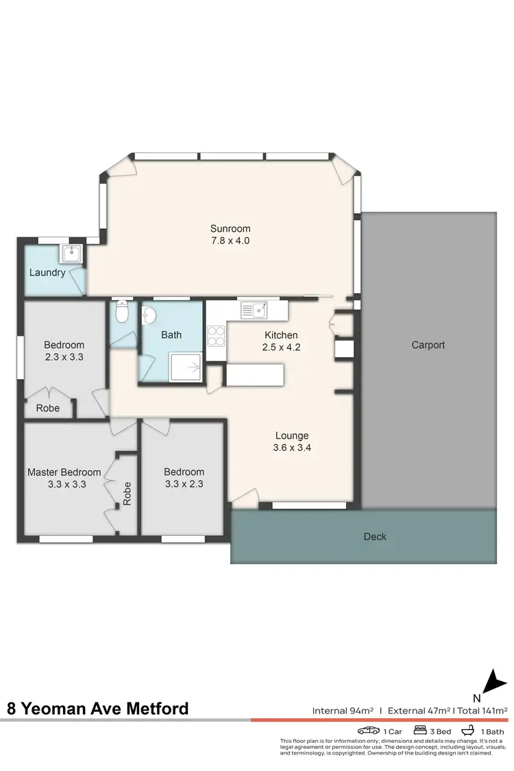 Floorplan of Homely house listing, 8 Yeoman Avenue, Metford NSW 2323