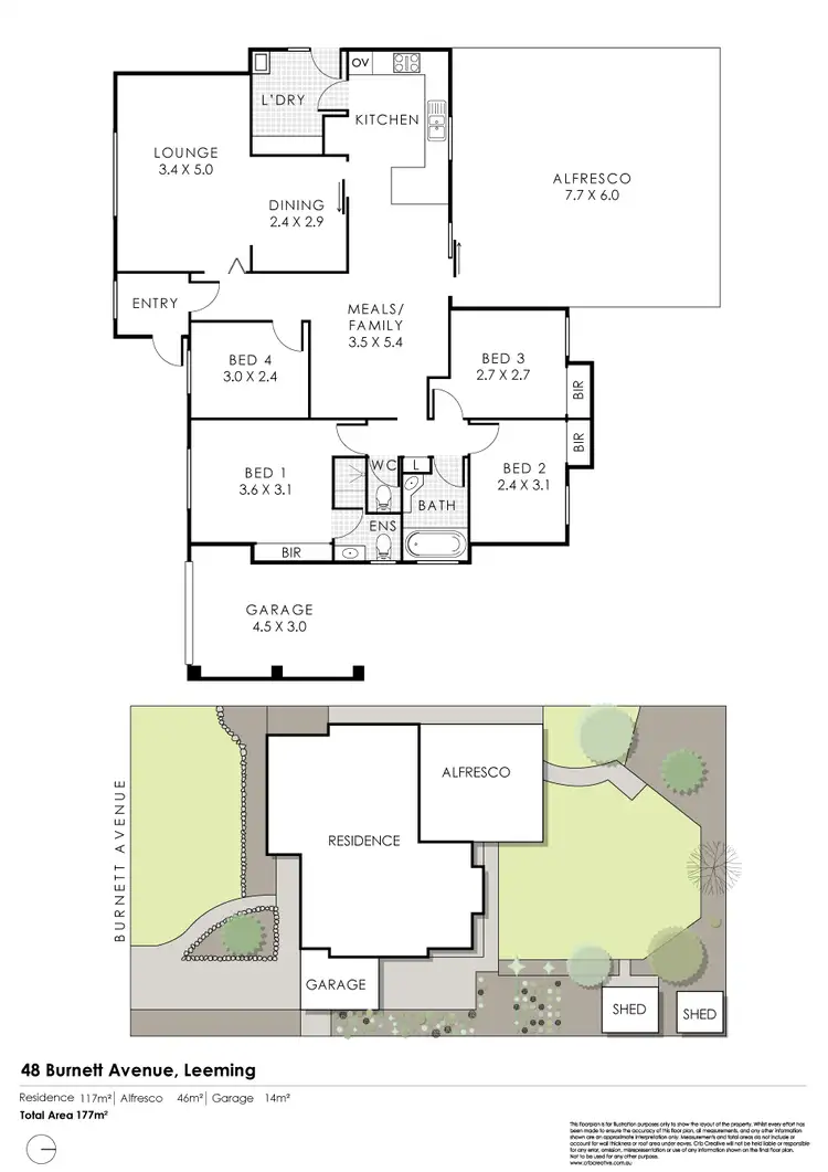 Floorplan of Homely house listing, 48 Burnett Avenue, Leeming WA 6149