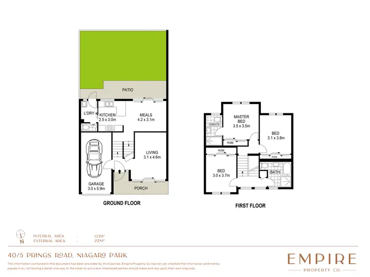 Floorplan of Homely townhouse listing, 40/5 Prings Road, Niagara Park NSW 2250