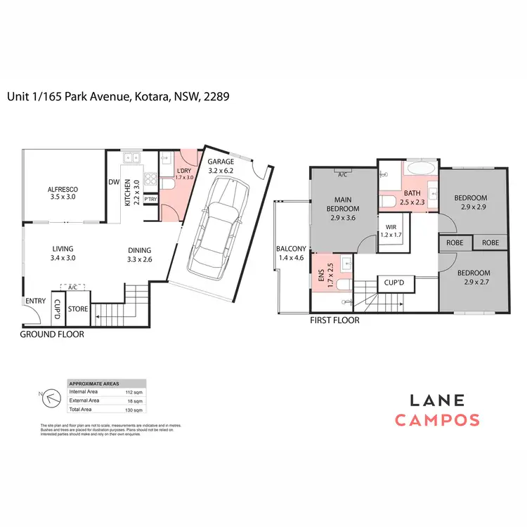 Floorplan of Homely townhouse listing, 1/165 Park Avenue, Kotara NSW 2289