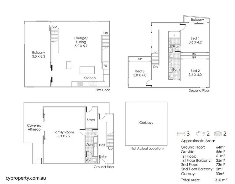 Floorplan of Homely apartment listing, 2/17 Amherst Street, Fremantle WA 6160