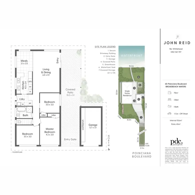 Floorplan of Homely house listing, 60 Poinciana Boulevard, Broadbeach Waters QLD 4218