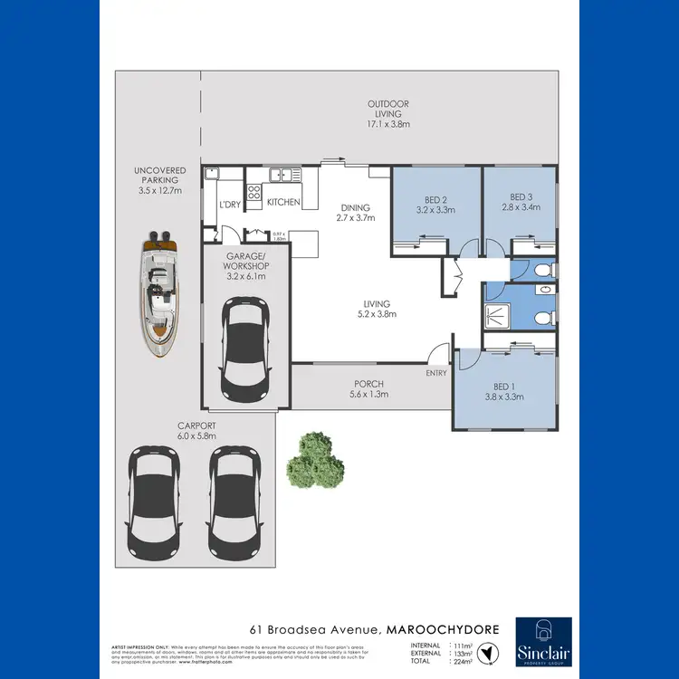 Floorplan of Homely house listing, 61 Broadsea Avenue, Maroochydore QLD 4558