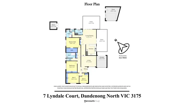 Floorplan of Homely house listing, 7 Lyndale Court, Dandenong North VIC 3175