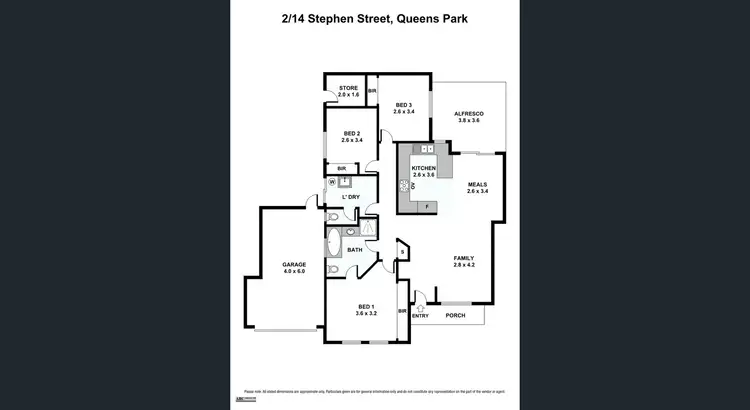 Floorplan of Homely villa listing, 2/14 Stephen Street, Queens Park WA 6107