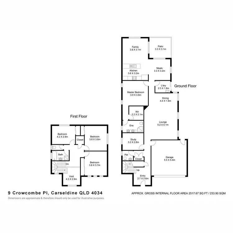 Floorplan of Homely house listing, 9 Crowcombe Place, Carseldine QLD 4034