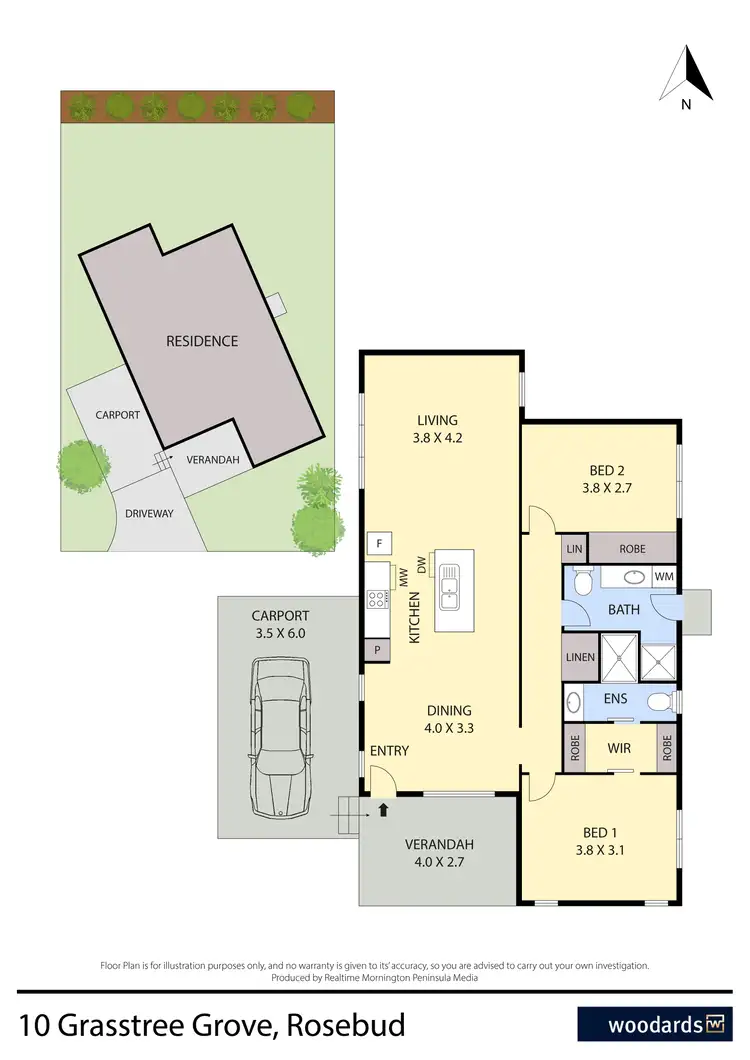 Floorplan of Homely unit listing, 306 Jetty Road, Rosebud VIC 3939