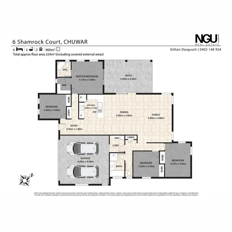Floorplan of Homely house listing, 6 Shamrock Court, Chuwar QLD 4306