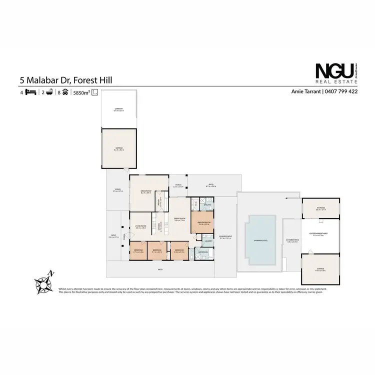 Floorplan of Homely rural property listing, 5 Malabar Drive, Forest Hill QLD 4342