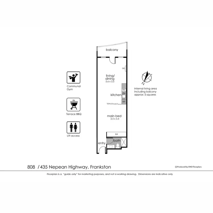 Floorplan of Homely unit listing, 808/435 Nepean Highway, Frankston VIC 3199