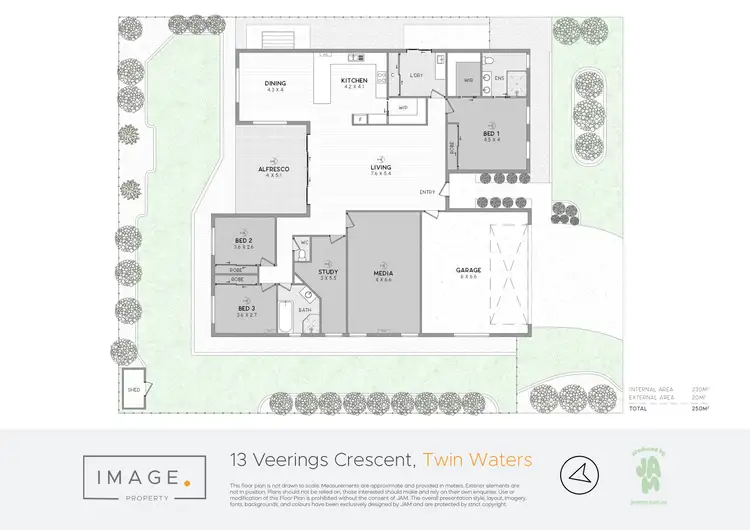 Floorplan of Homely house listing, 13 Veerings Crescent, Twin Waters QLD 4564