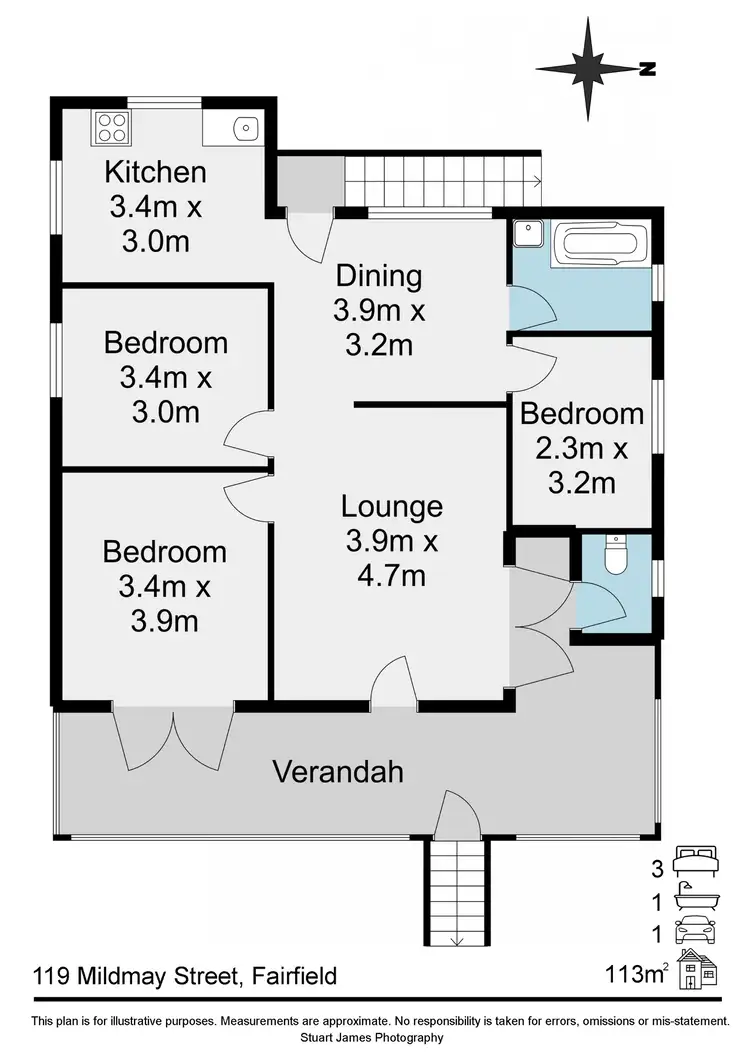 Floorplan of Homely house listing, 119 Mildmay Street, Fairfield QLD 4103