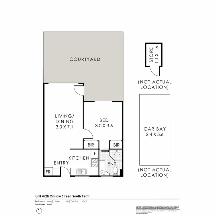 Floorplan of Homely unit listing, 4/28 Onslow Street, South Perth WA 6151