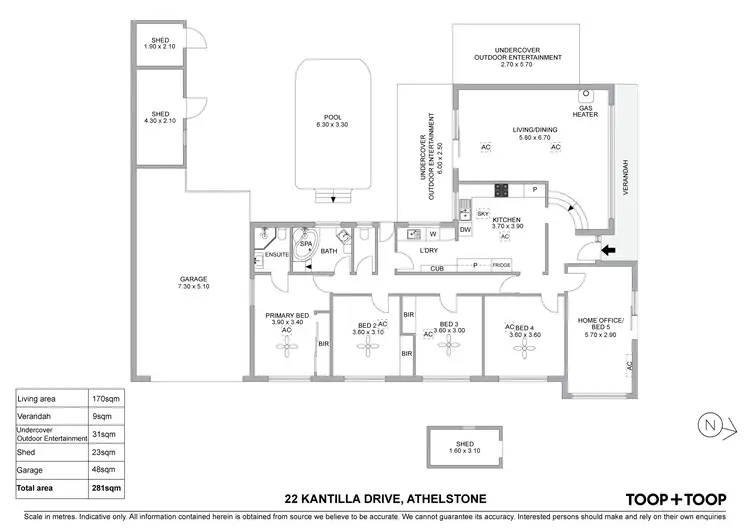 Floorplan of Homely house listing, 22 Kantilla Drive, Athelstone SA 5076