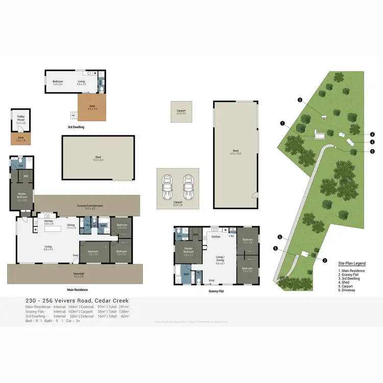 Floorplan of Homely rural property listing, 230 - 256 Veivers Road, Cedar Creek QLD 4207
