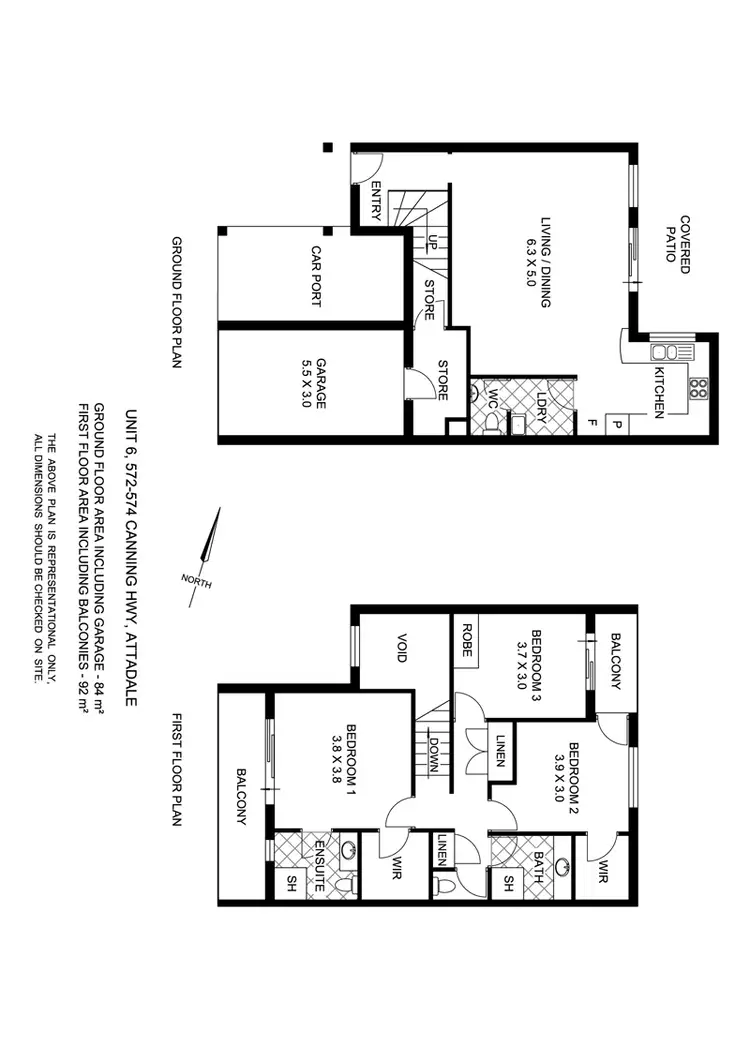 Floorplan of Homely townhouse listing, 6/572-574 Canning Highway, Attadale WA 6156