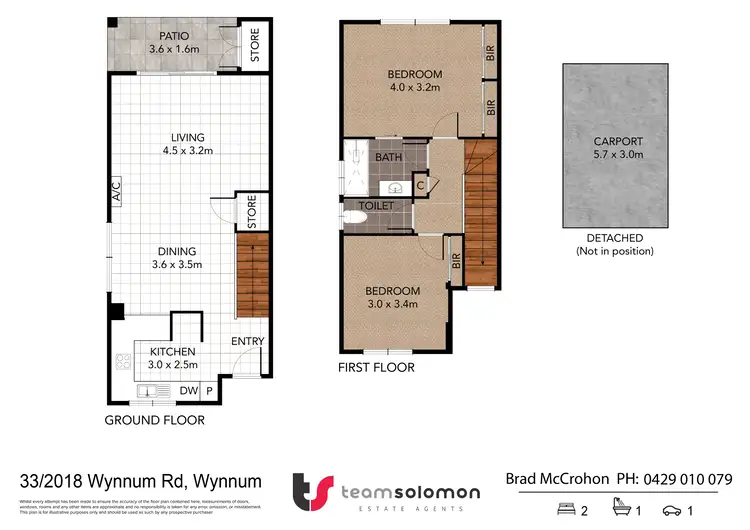 Floorplan of Homely townhouse listing, 33/2018 Wynnum Road, Wynnum West QLD 4178