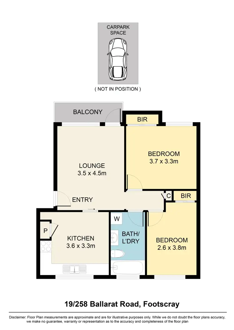 Floorplan of Homely apartment listing, 19/258 Ballarat Road, Footscray VIC 3011