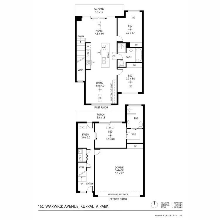 Floorplan of Homely house listing, 16C Warwick Avenue, Kurralta Park SA 5037