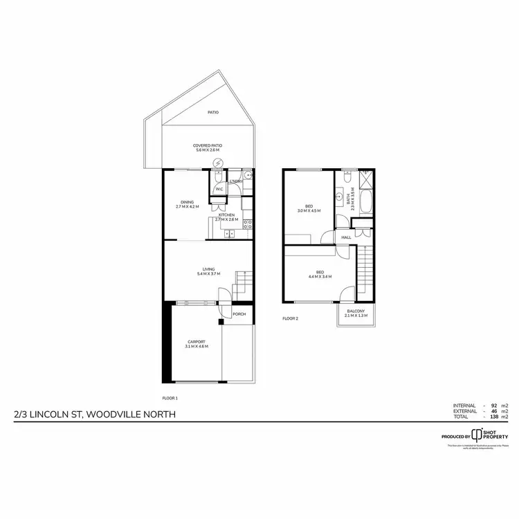Floorplan of Homely house listing, 2/3 Lincoln Street, Woodville North SA 5012
