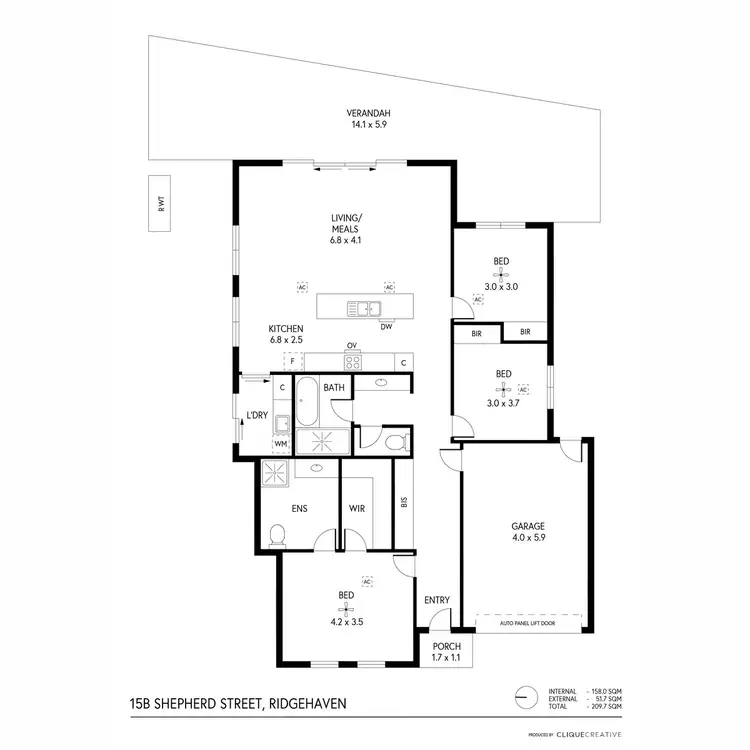 Floorplan of Homely house listing, 15B Shepherd Street, Ridgehaven SA 5097