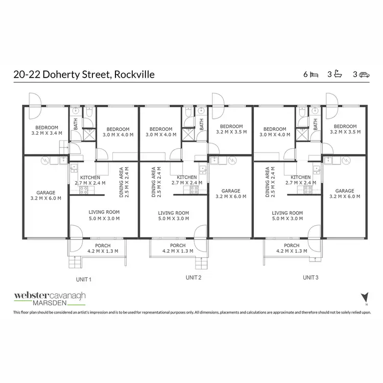 Floorplan of Homely block of units listing, 20 Doherty Street, Rockville QLD 4350