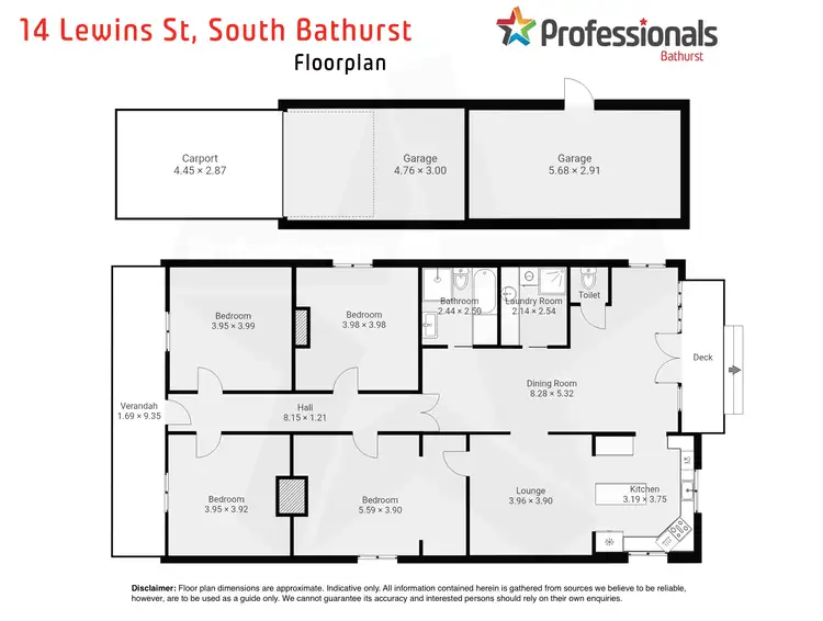 Floorplan of Homely house listing, 14 Lewins Street, South Bathurst NSW 2795