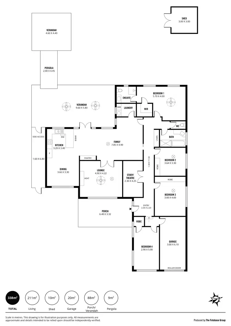 Floorplan of Homely house listing, 10 Broadmore Avenue, Fulham SA 5024