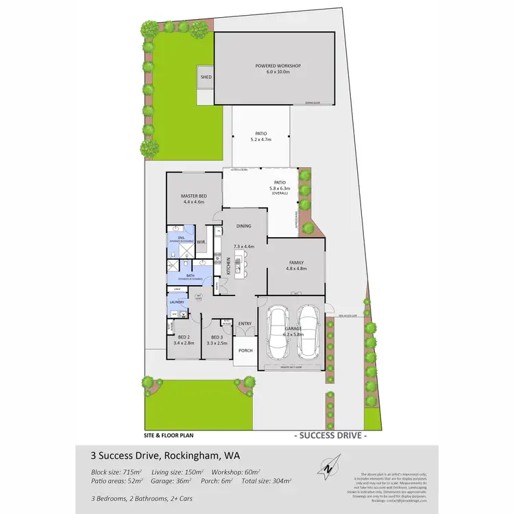 Floorplan of Homely house listing, 3 Success Drive, Rockingham WA 6168