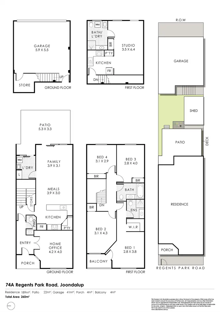 Floorplan of Homely townhouse listing, 74A Regents Park Road, Joondalup WA 6027