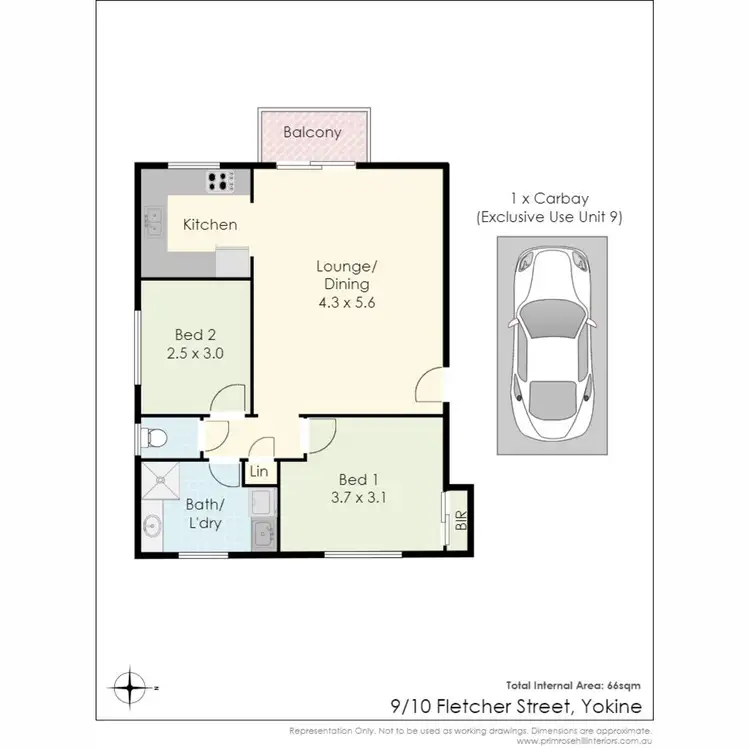 Floorplan of Homely apartment listing, 9/10 Fletcher Street, Yokine WA 6060