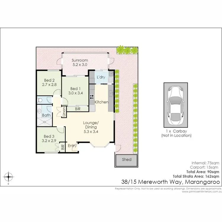 Floorplan of Homely villa listing, 38/15 Mereworth Way, Marangaroo WA 6064