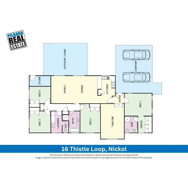 Floorplan of Homely house listing, 16 Thistle Loop, Nickol WA 6714