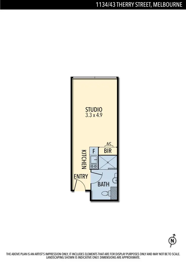 Floorplan of Homely apartment listing, 1134/43 Therry Street, Melbourne VIC 3000