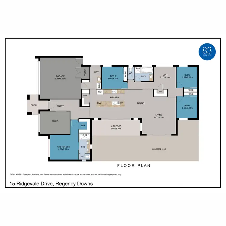 Floorplan of Homely house listing, 15 Ridgevale Drive, Regency Downs QLD 4341